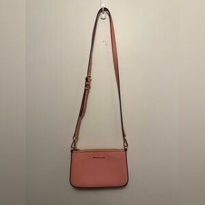 Michael Kors pink crossbody & matching card holder
